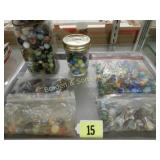 TRAY OF ASSTD VINTAGE MARBLES