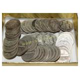 GROUP OF 50 SILVER MERCURY DIMES