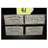 GROUP OF 4 CSA WAR BONDS