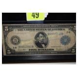 US SERIES 1914 $5 FEDERAL RESERVE NOTE FR#851A