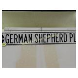 36" X 6" "GERMAN SHEPHERD PL" STREET SIGN