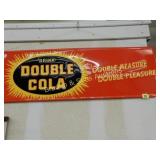 CONTEMPORARY 42" X 14" DOUBLE COLA ADVERTISING TIN
