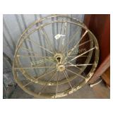 GROUP OF 2 ANTIQUE 35" WAGON WHEELS
