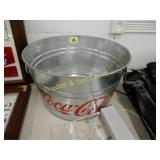 CONTEMPORARY GALVANIZED COCA COLA TUB AND LIGHTED
