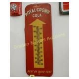 RC COLA 10" X 26" THERMOMETER CIRCA 1930