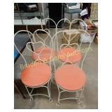 GROUP OF 4 VINTAGE COCA COLA CHAIRS