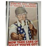 FRAMED 22" X 34" US MILITARY POSTER