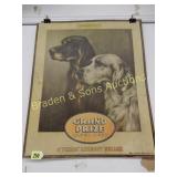 VINTAGE 27" X 22" GRAND PRIZE LAGER BEER CARDBOARD