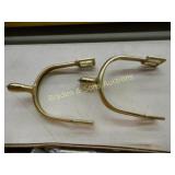 GROUP OF 30 NEW BRASS CAVALRY SPURS WITH