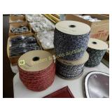 GROUP OF 4 ROLLS OF HATBAND MAKING MATERIAL