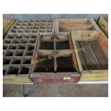 GROUP OF 5 WOODEN DR PEPPER CRATES