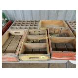 GROUP OF 5 WOODEN COKE CRATES