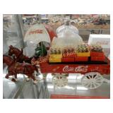 VINTAGE CAST IRON  COKE HORSE DRAWN DELIVER WAGON