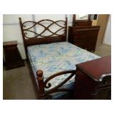 LIKE NEW QUEEN SIZE BED WITH BOX SPRING AND