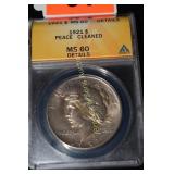 ANACS GRADED ANACS GRADED MS60 DETAILS 1921 PEACE