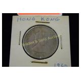 BRITISH OCCUPIED HONG KONG 1960 $1 SILVER COIN