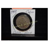 COSTA RICAN 1948 ONE COLON COIN