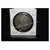 US 1824 BUST SILVER HALF DOLLAR. THIS COIN HAS