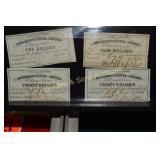 GROUP OF 4 CONFEDERATE STATES OF AMERICA BONDS