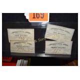 GROUP OF 4 CONFEDERATE STATES OF AMERICA BONDS