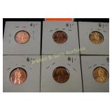 GROUP OF 6 2009 AND 2010 PROOF LINCOLN PENNIES