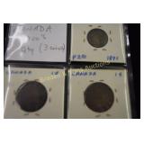 GROUP OF 3 CANADIAN COINS FROM LATE 1800
