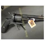 ANTIQUE 9MM GERMAN MADE PIN FIRE REVOLVER,