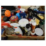 BOX OF ASSTD CHEMICALS AND CLEANING SUPPLIES -