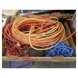 GROUP OF EXTENSION CORDS AND TIE DOWN ROPE