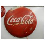 VINTAGE 36" COCA-COLA BUTTON SIGN