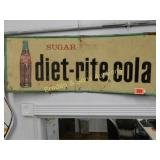 VINTAGE 32" X 12" DIET-RITE COLA AD SIGN