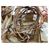 GROUP OF 5 LEATHER HEADSTALLS