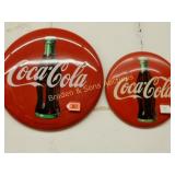 VINTAGE COCA-COLA 16" AND 12" ADVERTISING SIGNS