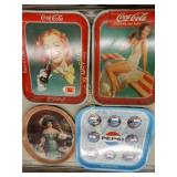 GROUP OF 4 VINTAGE SODA POP TRAYS