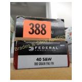 GROUP OF 100 ROUNDS CALIBUR 40 S&W AMMO