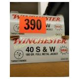 GROUP OF 100 ROUNDS REMINGTON CAL 40 S&W AMMO