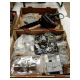 GROUP OF 2 BOXES OF ASSTD TOOLS, DOOR KNOBS, ETC.