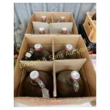 GROUP OF 8 ONE GALLON GLASS SYRUP JUGS