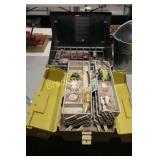 USED CAMP STOVE, TACKLE BOX, ETC