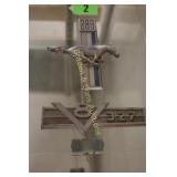 VINTAGE FORD MUSTAND 289 EMBLEM AND CHEVY V-8