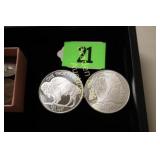 GROUP OF 2 - ONE OZ SILVER ROUNDS