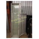 GROUP OF 8 VINTAGE ALUMINUM LOUVRE WINDOWS