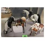 GROUP OF 4 VINTAGE BREYER MODEL HORSES