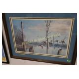FRAMED 19"X28" ARTIST SIGNED GENE BORRELL LIMITED