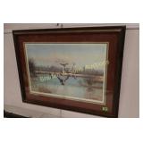 FRAMED 19" X 28" ARTIST SIGNED GENE BORRELL