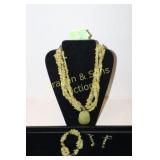 MATCHING SET OF LADIES EARRINGS, BRACELET AND