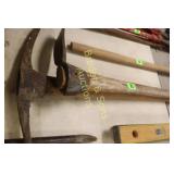 GROUP OF 2 USED GRUBBING HOES