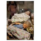 GROUP OF 2 BOXES OF VINTAGE PORCELIN DOLLS