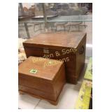 VINTAGE JEWELRY BOX AND COOLER