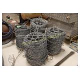 GROUP OF 4 SPOOLS OF BARBED WIRE
